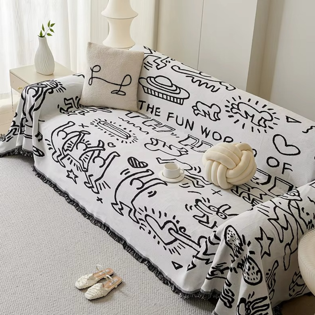 Keith Haring Double Sided Sofa Cover