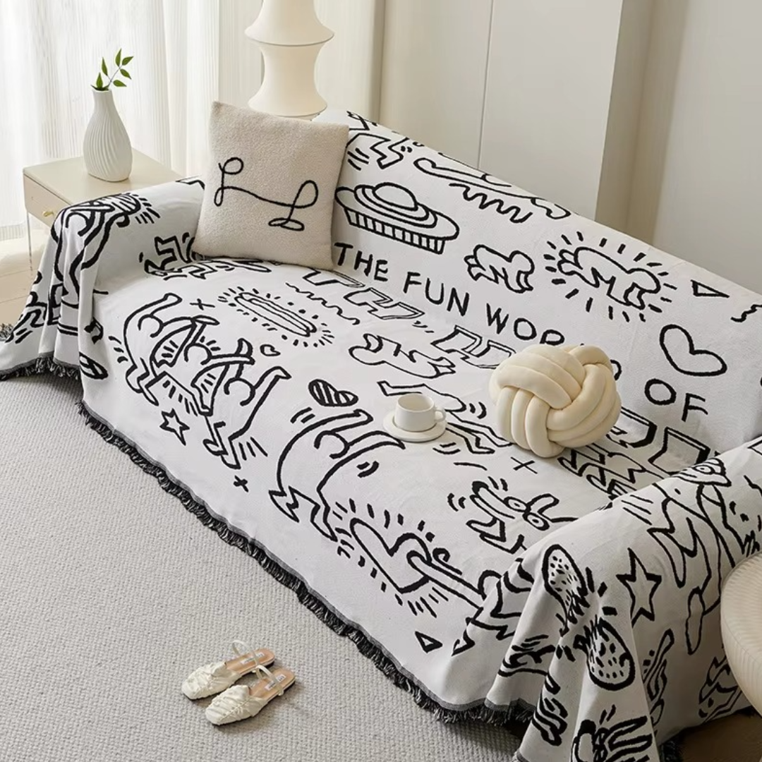 Keith Haring Double Sided Sofa Cover